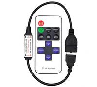 PENGCHE Contrôleur Variateur USB Rf, Gradateur Télécommande Ruban LED 5 V | Contrôle Rf sans Fil pour Bandes LED Monochromes DC 5-24 V, avec Réglage de Luminosité et de Modes