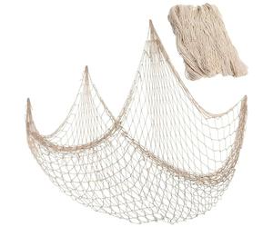 PENGCHE Filet de Pêche Décoratif en Coton Méditerranéen 100x200 cm, Décoration Murale Éthnique, Arrière-plan pour Photographie de Mariage et Fêtes, Décoration d'Intérieur ou Scénographie de Scène