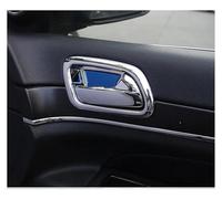 PENGFNB Autocollants Décoratifs Poignée Porte Intérieure pour Jeep Grand Cherokee WK2 2011-2020, Voiture ABS Housse Protection Garniture Couverture,Silver