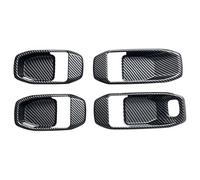 PENGFNB Autocollants Décoratifs Poignée Porte Intérieure pour Jeep Wrangler JL Jlu Gladiator Jt 2018-2024, Voiture ABS Housse Protection Garniture Couverture