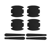 PENGFNB Films Protection Poignée Porte Voiture pour Dacia Jogger I 2022-2024 2025, Protecteur Autocollant Anti-Rayures Peinture en Fibre Carbone Accessoires,A/Black