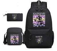 Penggen K-Katseye Sac à dos unisexe pour enfants et adolescents, imperméable, avec compartiment pour ordinateur portable, grand espace de rangement, sac à dos fan avec Sophia, Manon, Daniela, Lara
