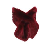 PengGengA Châle en Fausse Fourrure pour Femme Vintage Chaud Mariée Wraps Doux Mariage Fête Châles (Vin Rouge, Taille unique)