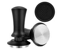 PengGengA Espresso Tamper 51 mm Presse à Café avec Coussin Silicone Tasseur de Café Profondeur Réglable Base Ondulée en Acier Inoxydable