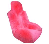 PengGengA Housses de Siège Auto, Universel Protection de siège en Peluche Protege Siege Voiture en Fausse Fourrure (Rose, Siège Avant Individuel)