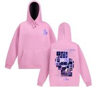 PengGengA Sweat Homme à Capuche JUL Sweat-Shirt Streetwear à Imprimé Haut à Cordon Hip-Pop Cadeau pour Fan Hoodie - Rosa, S
