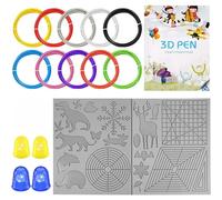 PengGengA Tapis de Stylo 3D Modèle de Stylo 3D Tapis de Pochoir de Dessin 3D Outil de Dessin Tapis en Silicone PLA de Filament de Stylo d'impression 3D