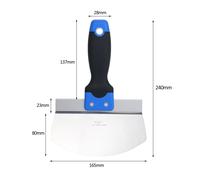 PENGGONG ¿ seau en acier inoxydable, pelle en forme d'arc, couteau à mastic, grattoir, outil à main pour la finition des cloisons sèches