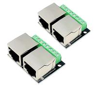 PENGLIN Adaptateur Ethernet RJ45 double prise femelle 3,5 mm - Raccord à vis 8 broches - Double prise vers adaptateur 8 broches