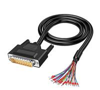 PENGLIN Câble d'extension série 2 mètres 24AWG DB25 mâle RS232 25 broches, connecteur 25 broches plaqué or avec extrémité de fil nu