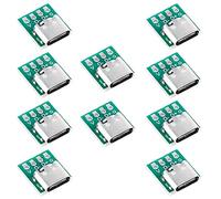 PENGLIN Lot de 10 adaptateurs de câble USB 3.1 type C femelle à souder pour carte de dérivation avec PCB pour câble de données