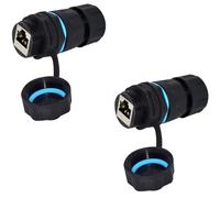 PENGLIN Lot de 2 adaptateurs d'extension RJ45 étanches IP68, CAT6 8P8C pour l'extérieur