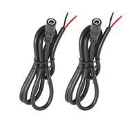 PENGLIN Lot de 2 câbles d'alimentation de 0,9 m, 14 AWG, 15 A, 12 V DC, 5,5 mm x 2,1 mm femelle vers fil nu à extrémité ouverte pour caméra de sécurité CCTV, DVR