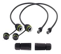 PENGLIN Lot de 2 connecteurs d'extension de câble Ethernet étanches IP68 Gen 3/Mini vers RJ45, compatibles avec Starlink Standard V3/Mini parabole et routeur (longueur du câble 50 cm)