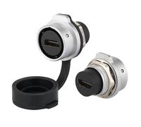 PENGLIN Lot de 2 connecteurs HDMI 2.0 4K étanches à montage sur panneau, taux IP67 HDMI industriel femelle vers femelle pour moniteur de télévision, projecteur, prise en charge 4K @ 60 Hz HDR, 3D