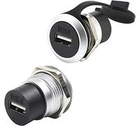 PENGLIN Lot de 2 connecteurs USB 2.0 à montage sur panneau, coupleur de passage USB, adaptateur d'extension femelle vers femelle avec couvercle étanche et anti-poussière