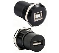 PENGLIN Lot de 2 connecteurs USB B vers A à montage sur panneau, connecteur de données USB 2.0 de type B pour imprimante scanner, utilisé pour HP, Canon, Dell, Epson, Xerox, Lexmark et autres