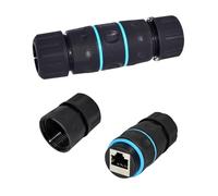 PENGLIN Lot de 2 coupleurs étanches M23 IP68, RJ45 CAT6 8P8C, adaptateur de montage de panneau femelle vers femelle, connexion LAN Ethernet extérieure