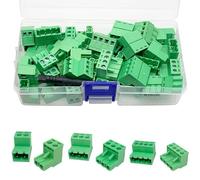 PENGLIN Lot de 24 Bornes Enfichables Sans Soudure - Pas de 5,08 mm, 2, 3, 4 Broches - Montage PCB, Bornes à Vis