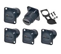 PENGLIN Lot de 5 adaptateurs HDMI de type D femelle encastrable pour panneau HDMI, câble HDMI prise femelle vers femelle 4K 60 Hz 3D et HDR