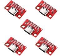 PENGLIN Lot de 5 cartes de dérivation USB type C femelle 16P 2,54 mm PCB