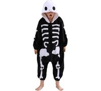 PENGMAI Combinaison Pyjama Enfant Grenouillères Animaux Le Squelette Onesie pour Filles Halloween Cosplay Costume Fille Garçon Cadeau Noel