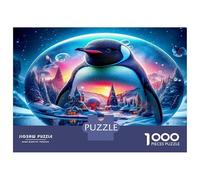 pengouinPuzzle 1000 Pièces Adulte Clic Parfait,Ensemble De Casse-tête en Puzzle Crystal Ball pengouinénigme De Compétence Logique pour Un Hobby Créatif,Puzzle À La Meilleure Évaluation 52x38cm/10