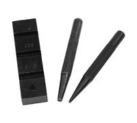 PENGQIANJU Chaîne de chaîne de tronçonneuse Réparation de chaîne de Poche Set Outil de Punch en Acier en Carbone Handy Puncher pour Woods Atelier 3/8 1/4 9,3 x 1,2 cm Taille compacte