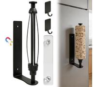 Pengrud Porte Rouleau Magnétique Support Essuie-Tout sans Perçage | Acier Inoxydable Robuste, Porte-Rouleau Cuisine Magnétique, Crochets Amovibles Inclus, Idéal Cuisine Garage et Camping