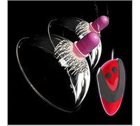 PENGSHAO Télécommande 2 pcs vibrateur Mamelon suceur en Silicone Masseur de Sein Clitoris stimulateur lécher Jouets sexuels agrandisseur pour Les Femmes, Clair