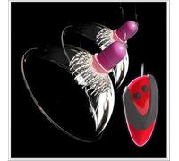 PENGSHAO Télécommande 2 Pièces Mamelon & Succion Vibromasseur Silicone Masseur De Seins Stimulateur Clitoridien Lécher Sex Toys Agrandisseur pour Les Femmes, Clair