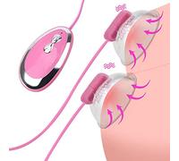 PENGSHAO Tire-Sein électrique Mamelon & Sucker Vibromasseur Silicone Langue Lécher Seins Tasses Masseur Sex Toys Agrandisseur pour Les Femmes,Rose