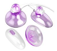 PENGSHAO Vibromasseur de Mamelon, Pinces de Mamelon Vibrantes, Masseur de Sein à 12 FréQuences, Jouets Sexuels pour la Masturbation FéMinine Vibrateur de Langue de Stimulation Mammaire,Violet