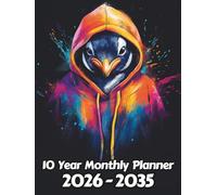 Penguin 10 Year Monthly Planner: Large 120 Month Sunday to Saturday Calendar | Gift For People Who Love Aquatic Animals, Bird Lovers | Ideal for ... and Busy Individuals | 8.5 x 11 Inches | v1