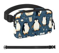 Penguin-1448 Sac banane pour homme et femme, sac banane avec sangle réglable, sac banane tendance partout pour voyage, plein air, course à pied, randonnée, multicolore, 4 x 23 x 15 cm, multicolore,