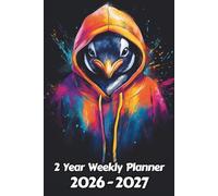 Penguin 2 Year Weekly Planner: 104 Week Sunday to Saturday Calendar | Gift For People Who Love Aquatic Animals, Bird Lovers | Ideal for Professionals, ... and Busy Individuals | 6 x 9 Inches | v1