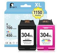 Penguin 304 XL Cartouche Remplacement pour HP 304XL Envy 5000 5020 5030 5032 5010 Deskjet 2600 2620 3700 3720 3750 3760 3762 3764 2622 2630 2632 HP304 Cartouche Encre pour HP 304 XL Noir et Couleur