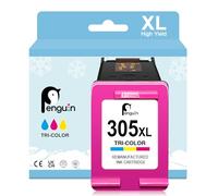 Penguin 305XL Cartouche pour HP 305 DeskJet 2700e 2710e 2720e 2721e 2722e 2723e 2720 2721 2722 2723 2755 4120e 4110e 4122e 4130e Envy 6432e 6032e 6020e 6420e Imprimante Cartouche Encre 305 XL Couleur