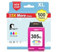 Penguin 305XL Cartouche pour HP 305 XL Couleur DeskJet 2820e 2800e 2720e | 2823e 4220e 4200e 4230e 2810e 2821e 4222e 2822e 4210e 2700 2721e 2722e 2723e Envy 6020e 6420e 6000 Imprimante