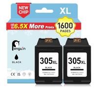 Penguin 305XL Cartouche pour HP 305 XL Noir DeskJet 2820e 2800e 2720e 2823e | 4222e 4220e 4200e 4230e 2810e 2821e 2822e 4210e 2700 2721e 2722e 2723e 4120e Envy 6020e 6420e 6000 Imprimante