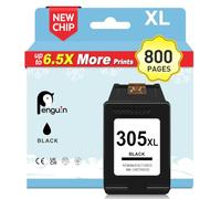Penguin 305XL Cartouche pour HP 305 XL Noir DeskJet 4220e 2800e 2720e 2823e | 2820e 4200e 4230e 2810e 2821e 4222e 2822e 4210e 2700 2721e 2722e 2723e 4120e Envy 6020e 6420e 6000 Imprimante