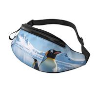 Penguin Antarctica Ice Sac banane pour homme et femme, sac banane de sport imperméable, sac banane tendance avec sangle réglable, grand sac à bandoulière pour voyage, randonnée
