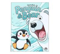 Penguin & Bear • Coloring Book for Adults and Kids 8+: 60 adorable coloring pages to simply enjoy! Each page is designed to make you smile #duduquests