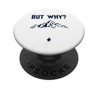 Penguin But Why Head Towards The Mountains Motivation PopSockets PopGrip Adhésif