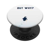 Penguin But Why Head Towards The Mountains Motivation PopSockets PopGrip Adhésif