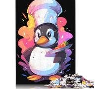 Penguin Chef Puzzle 1000 Pièces Educa Jouet en Bois Cadeau Unique De l'art De La Décoration Jeu Éducatif Challenge Toy Adultes & Enfants des 14 Ans 1000pcs (75x50cm)