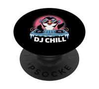 Penguin Cool Dj Chill Amusant Animal PopSockets PopGrip Adhésif