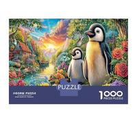 Penguin Duo Puzzles 1000 Pièces pour Adultes, 1000 Pièces Cottage par rivière Grand Cadeaux Jouet De Défi pour Jeux Éducatifs Cadeaux 70x50cm/1000pcs