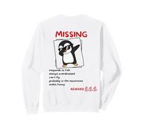 Penguin Fun Missing But Why Mountains Backprint Sweatshirt