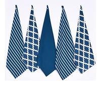 Penguin Home® 100% Torchon en Pur Coton 5-Pièce Set, Bleu Clair